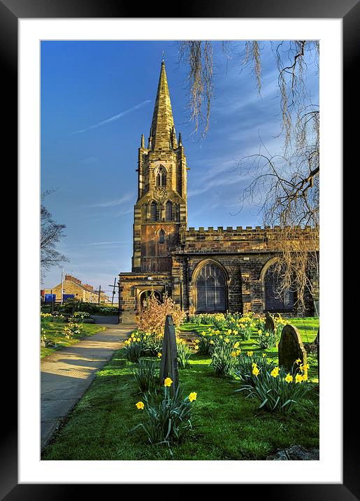 St Mary's Church, Handsworth, Sheffield  Framed Mounted Print by Darren Galpin