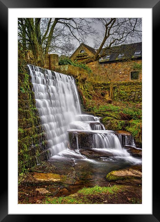 Lumsdale Falls and Dam  Framed Mounted Print by Darren Galpin