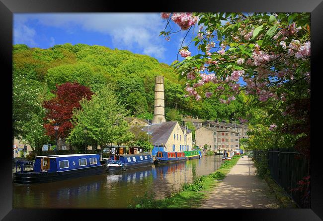 Rochdale Canal at Hebden Bridge  Framed Print by Darren Galpin