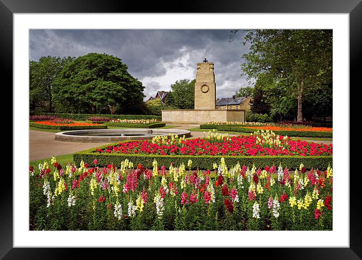 Cenotaph and Gardens, Clifton Park, Rotherham  Framed Mounted Print by Darren Galpin