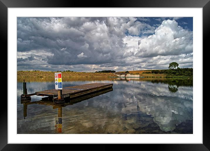Ulley Jetty and Storm Clouds  Framed Mounted Print by Darren Galpin