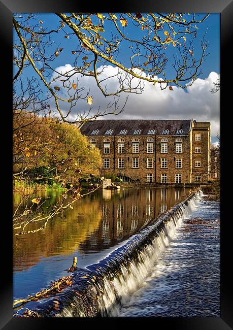 Bamford Weir and Mill  Framed Print by Darren Galpin