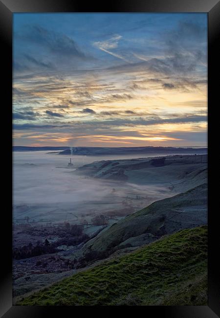Hope Valley Inversion and Sunrise  Framed Print by Darren Galpin