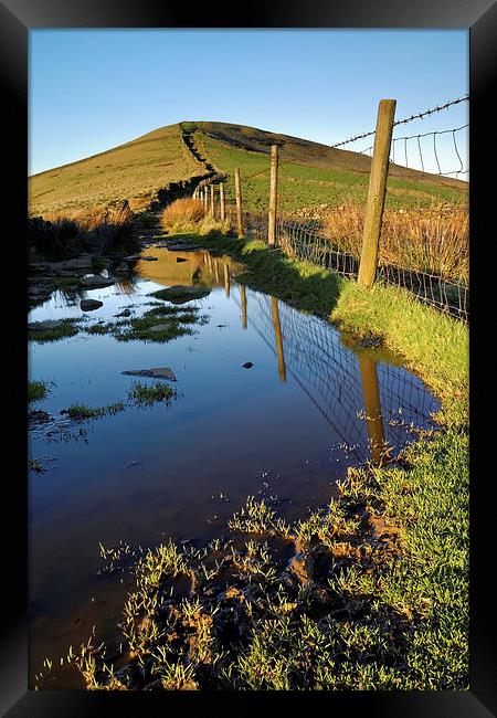 Lose Hill Reflections  Framed Print by Darren Galpin
