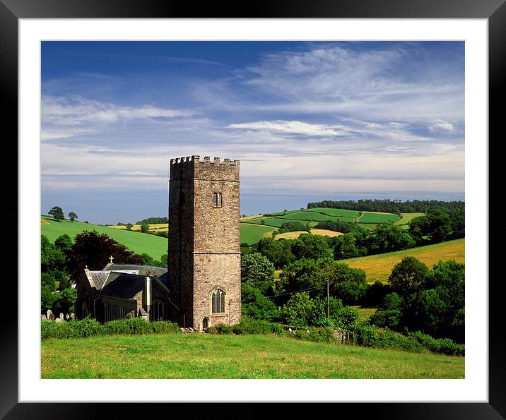 St Nectans Church, Ashcombe Framed Mounted Print by Darren Galpin
