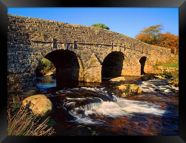 East Dart River at Postbridge,Dartmoor  Framed Print by Darren Galpin