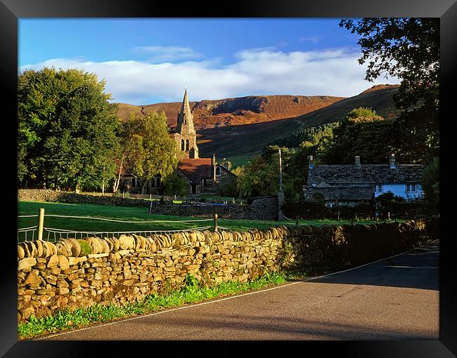 Holy Trinity Church Edale & Kinder Scout Framed Print by Darren Galpin