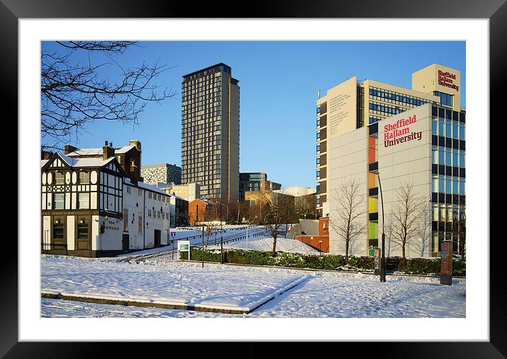 Hallam University and City Centre from Pond Street Framed Mounted Print by Darren Galpin