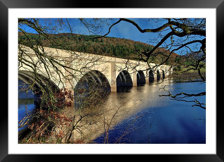 Ashopton Viaduct through the Trees Framed Mounted Print by Darren Galpin