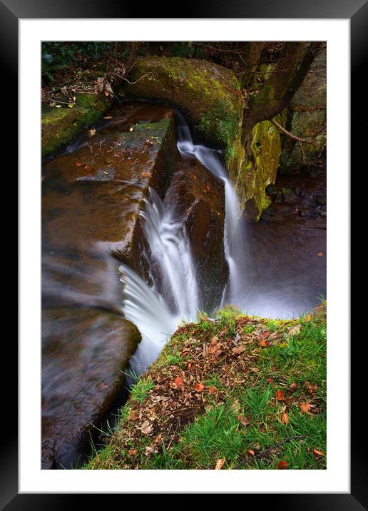 Lumsdale Falls Framed Mounted Print by Darren Galpin