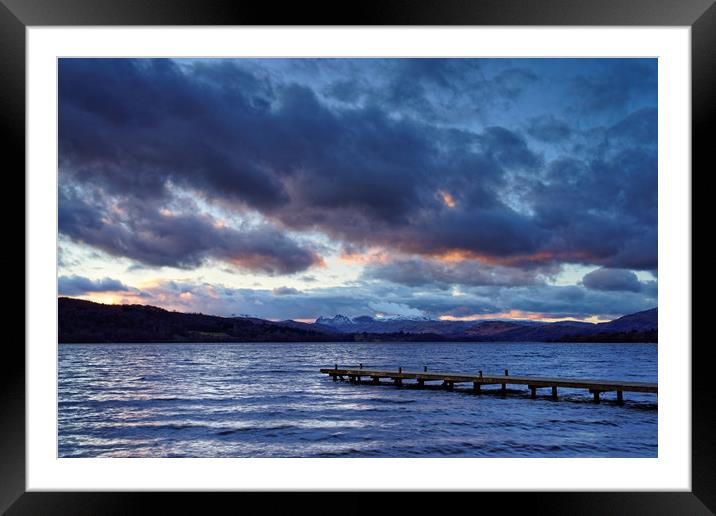 Windermere at Dusk                                Framed Mounted Print by Darren Galpin