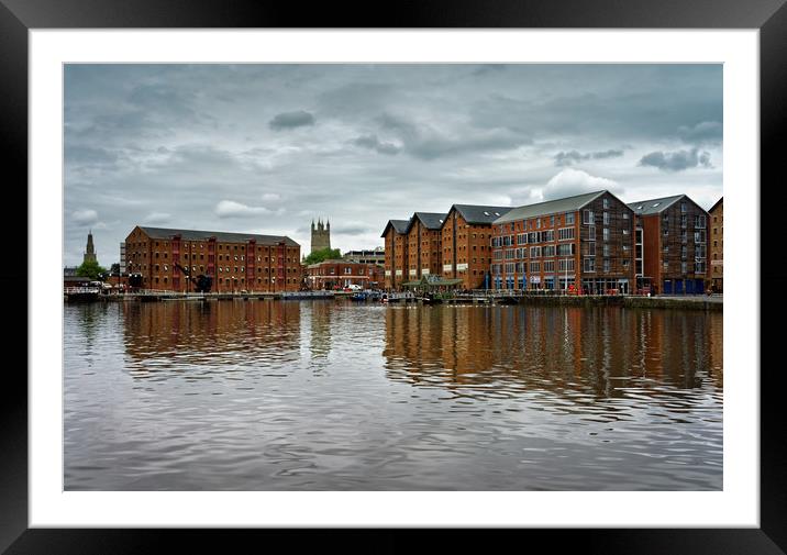  Gloucester Docks and Cathedral                    Framed Mounted Print by Darren Galpin