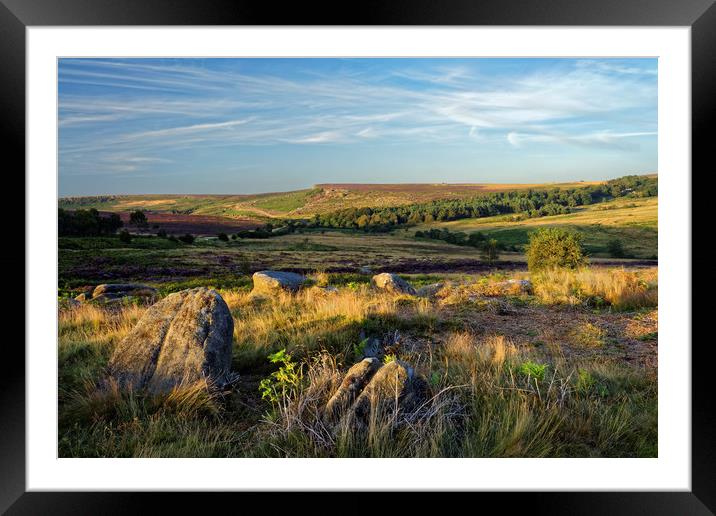 Burbage Rocks from Owler Tor                       Framed Mounted Print by Darren Galpin