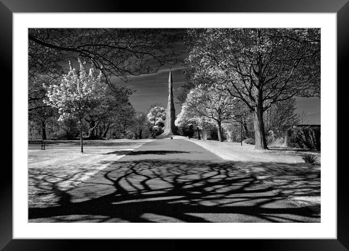 Cholera Monument, Infra Red                        Framed Mounted Print by Darren Galpin