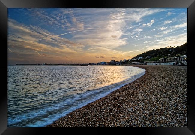 Lyme Regis Sunset                       Framed Print by Darren Galpin