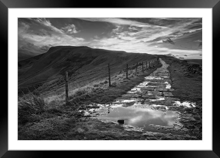 Great Ridge Mono Sunset                      Framed Mounted Print by Darren Galpin