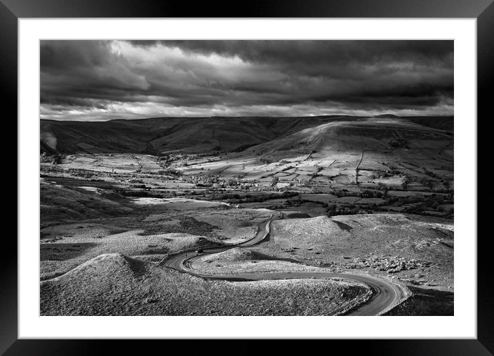 The Long and Winding Road  in Mono                 Framed Mounted Print by Darren Galpin