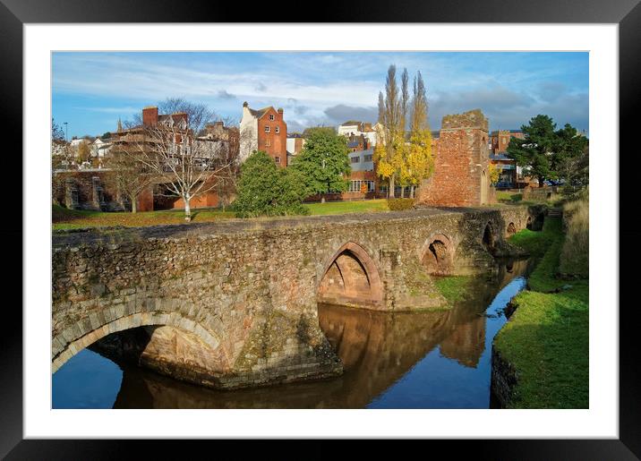 Medieval Exe Bridge                    Framed Mounted Print by Darren Galpin