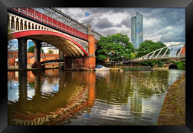 Castlefield and Beetham Tower, Manchester          Framed Print by Darren Galpin