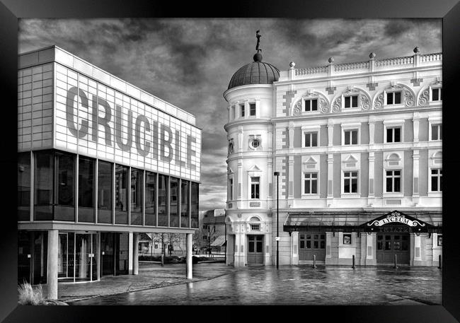 Crucible & Lyceum Theatres, Sheffield              Framed Print by Darren Galpin