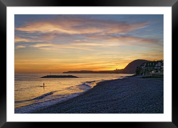 Sidmouth Sunset                     Framed Mounted Print by Darren Galpin