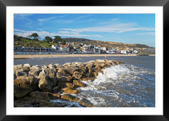 Lyme Regis from North Wall                       Framed Mounted Print by Darren Galpin