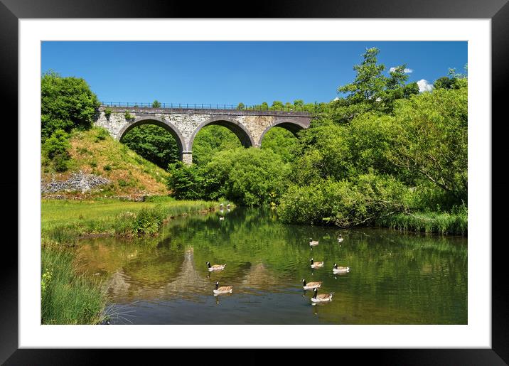 Headstone Viaduct & River Wye, Monsal Dale         Framed Mounted Print by Darren Galpin