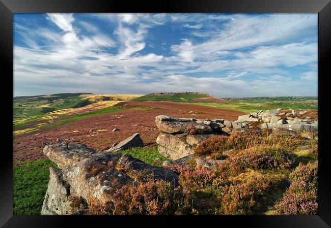 View from Over Owler Tor                     Framed Print by Darren Galpin