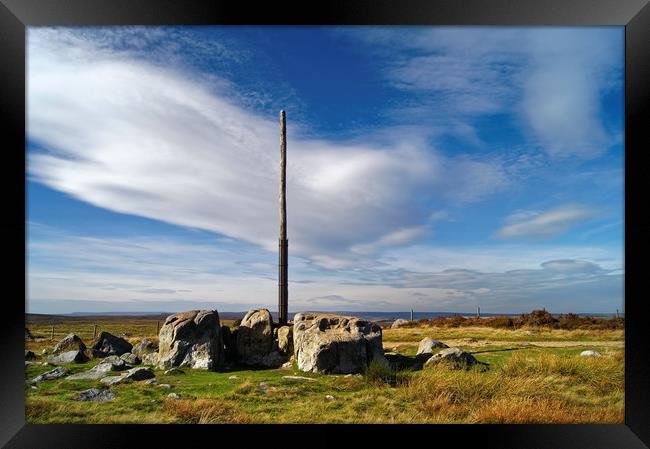 Stanage Pole, Peak District                       Framed Print by Darren Galpin