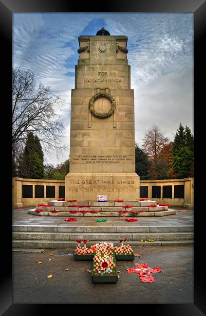 War Memorial,Clifton Park,Rotherham                Framed Print by Darren Galpin