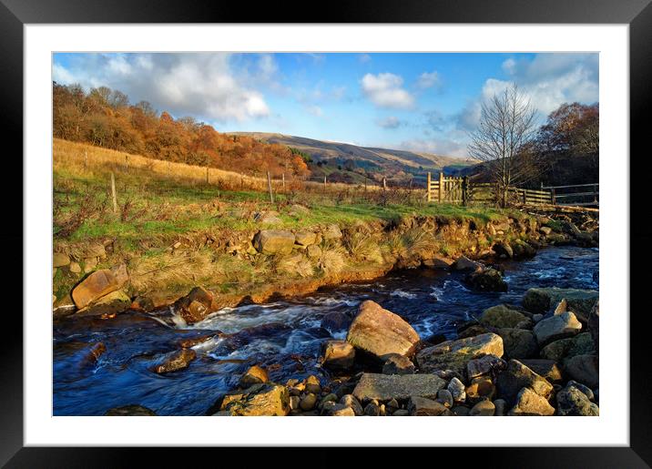 River Ashop near Blackden Brook                    Framed Mounted Print by Darren Galpin