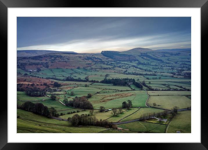 The Great Ridge & Hope Valley                      Framed Mounted Print by Darren Galpin