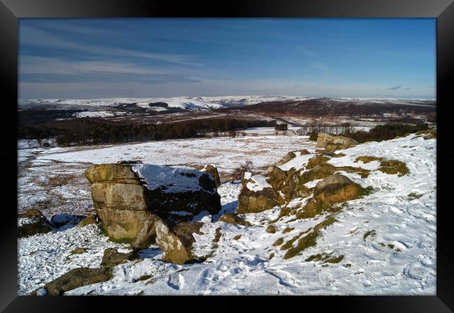 Longshaw View                      Framed Print by Darren Galpin