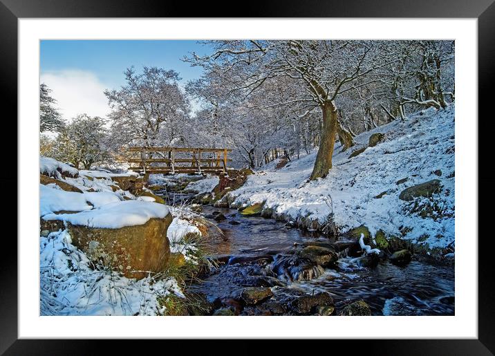 Burbage Brook in Winter                       Framed Mounted Print by Darren Galpin