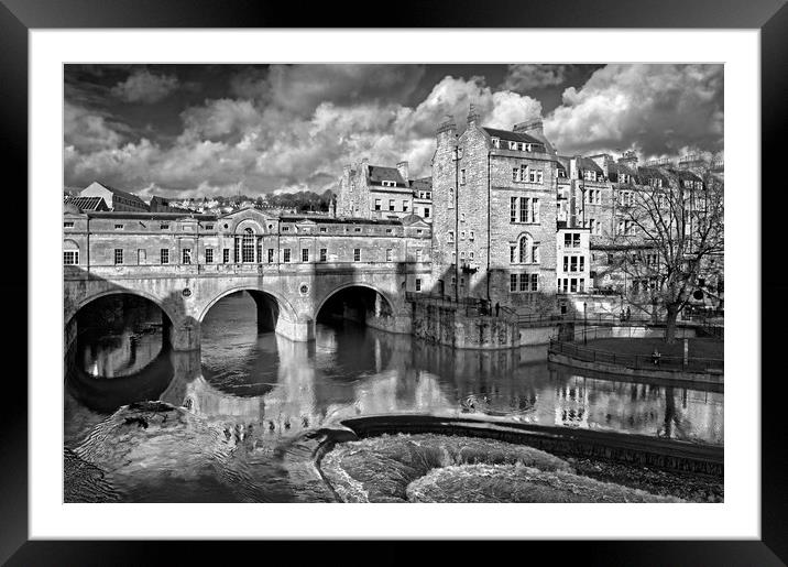 Pulteney Bridge & River Avon in Bath Framed Mounted Print by Darren Galpin