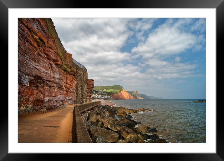 Coastline at Sidmouth                        Framed Mounted Print by Darren Galpin
