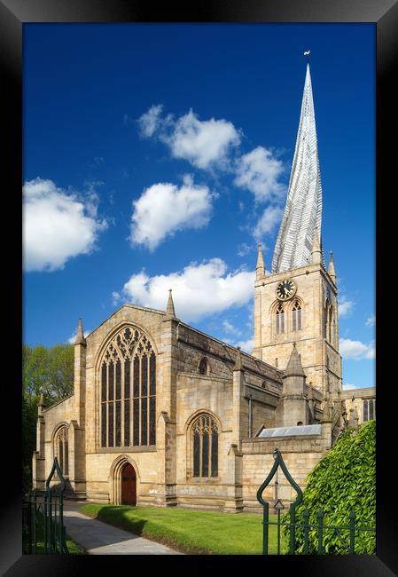 Chesterfield Crooked Spire    Framed Print by Darren Galpin