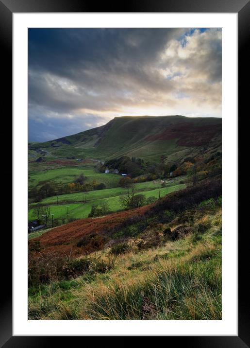 Mam Tor Sunset                       Framed Mounted Print by Darren Galpin