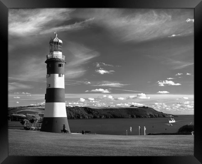 Smeatons Tower on Plymouth Hoe Framed Print by Darren Galpin