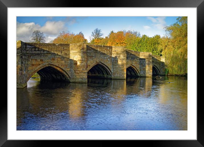 Bakewell Bridge & River Wye                        Framed Mounted Print by Darren Galpin