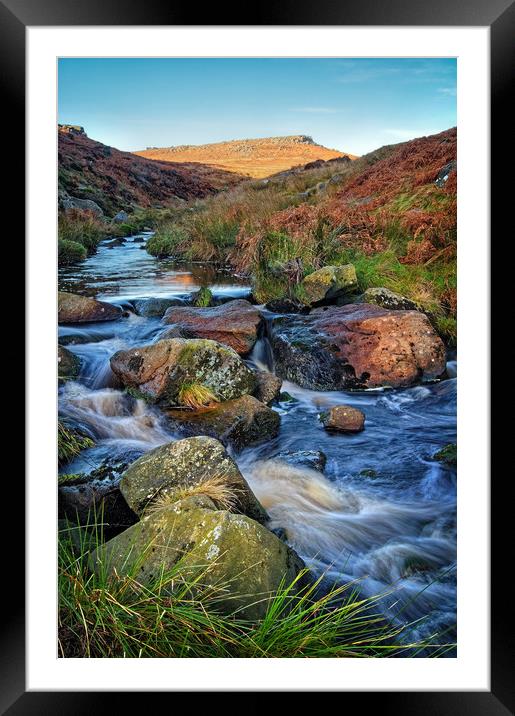 Burbage Brook during Autumn                      Framed Mounted Print by Darren Galpin