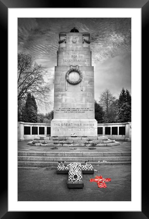 War Memorial,Clifton Park,Rotherham                Framed Mounted Print by Darren Galpin