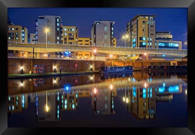  Victoria Quays at Night                           Framed Print by Darren Galpin