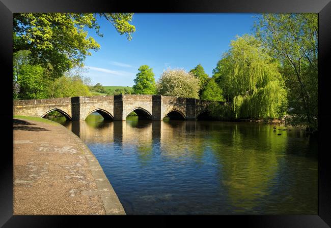 Bakewell Bridge & River Wye                        Framed Print by Darren Galpin