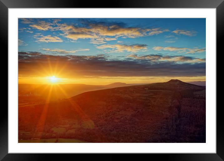 Win Hill Sunset                                Framed Mounted Print by Darren Galpin