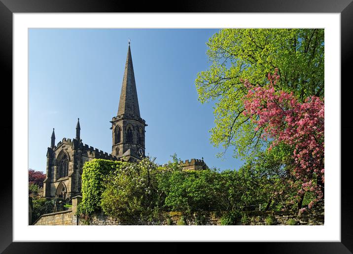 All Saints Church in Bakewell                      Framed Mounted Print by Darren Galpin