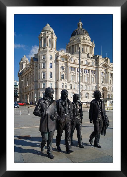 The Beatles at Port of Liverpool                  Framed Mounted Print by Darren Galpin