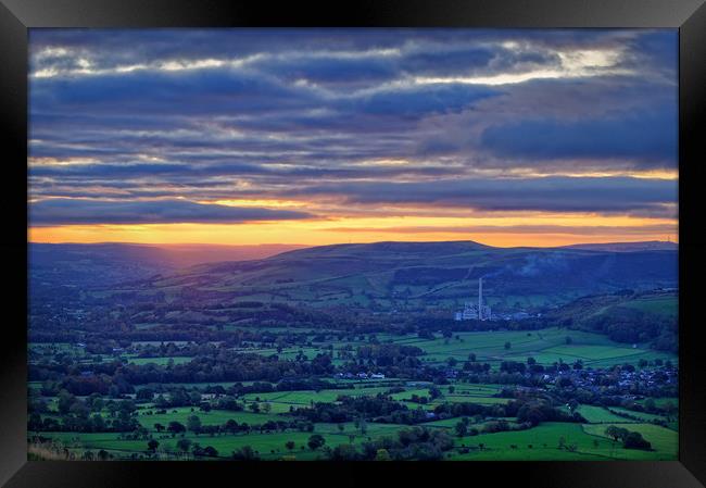Sunrise across the Hope Valley                     Framed Print by Darren Galpin