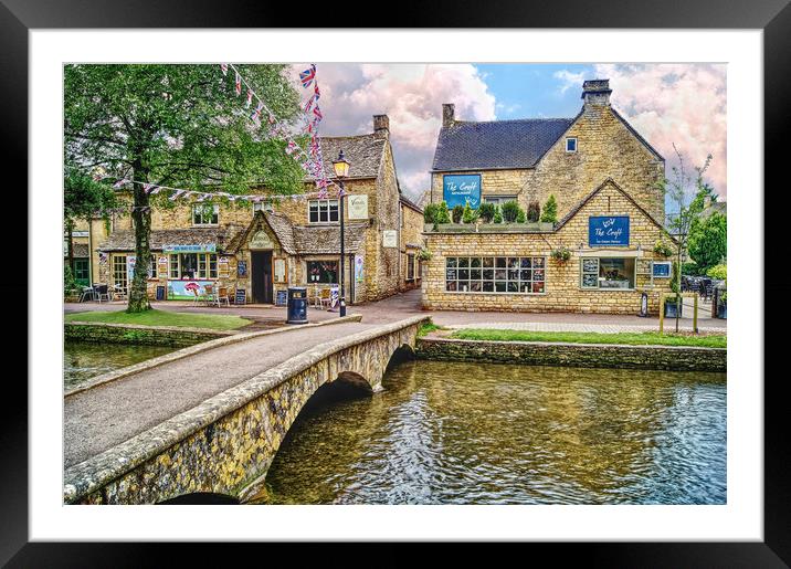 Cotswolds Bourton-on-the-Water Framed Mounted Print by Darren Galpin