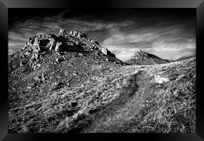 Valley of the Rocks Exmoor North Devon             Framed Print by Darren Galpin